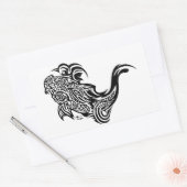 コイ長方形ステッカー 長方形シール (封筒)