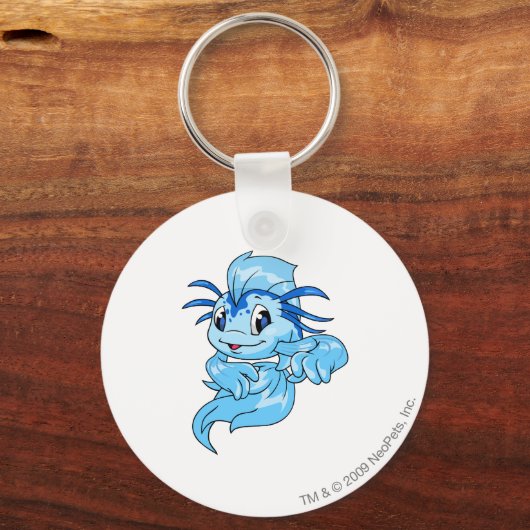 コイ青 キーホルダー (正面)