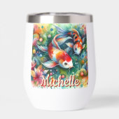 コイ魚お洒落水色パーソナライズされた (背面)