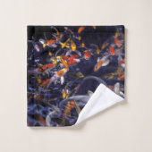 コイ魚が流れ過ぎる バスタオルセット (ウォッシュタオル)