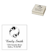 コイ魚の住所 ラバースタンプ (押印)