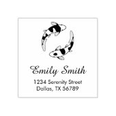 コイ魚の住所 ラバースタンプ (インプリント)