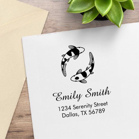 コイ魚の住所 ラバースタンプ