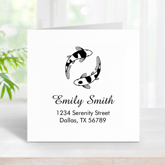 コイ魚の住所 ラバースタンプ