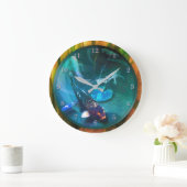 コイ魚の喜びコイ ラージ壁時計 (ホーム)