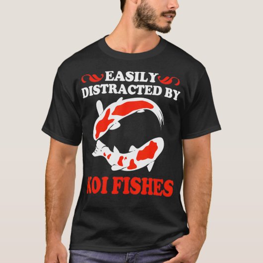 コイ魚の気が散りやすい Tシャツ (正面)