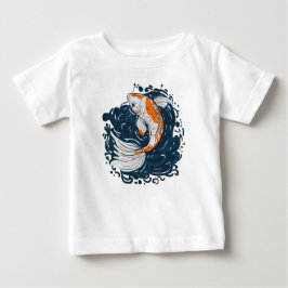 コイ魚の水曲げマスター ベビーTシャツ