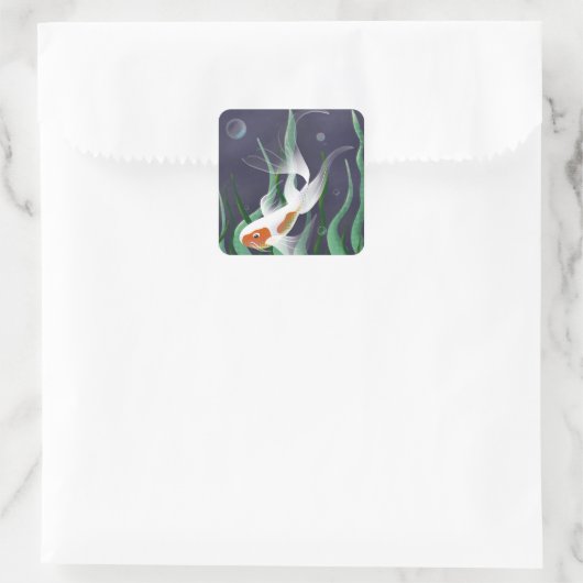 コイ魚の水泳法 スクエアシール (バッグ)