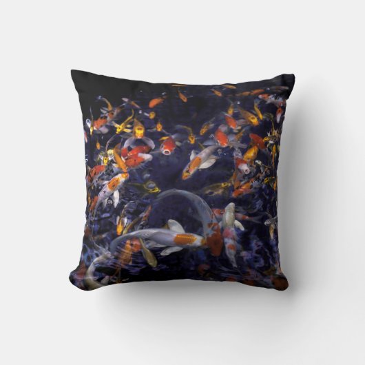 コイ魚の流れ クッション (正面)