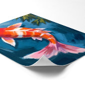 コイ魚の美しい水色 ポスター (角)