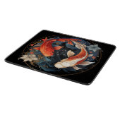 コイ魚の赤白英陽日本の水の流れ カッティングボード (角)