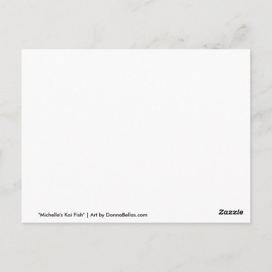 コイ魚はがき ポストカード (裏面)