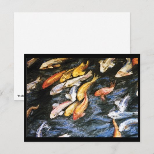 コイ魚はがき ポストカード (正面/裏面)