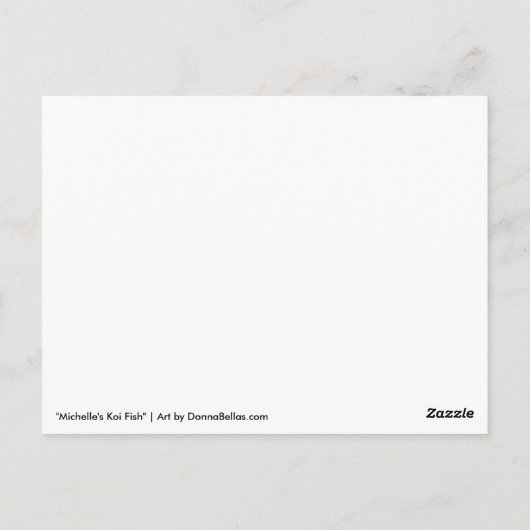 コイ魚はがき ポストカード (裏面)