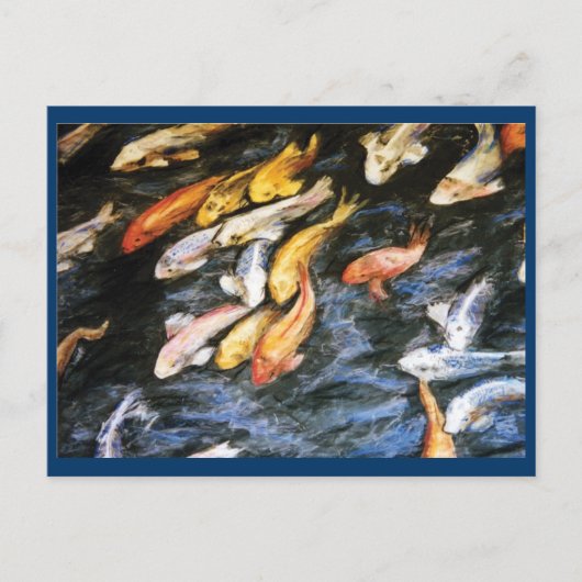 コイ魚はがき ポストカード (正面)