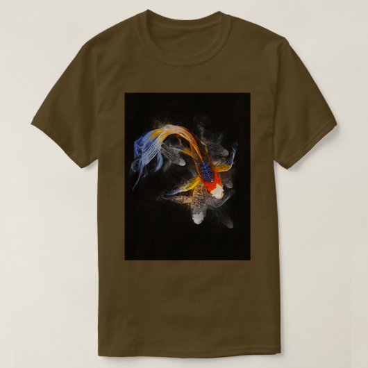 コイ魚イラストレーション Tシャツ (デザイン正面)
