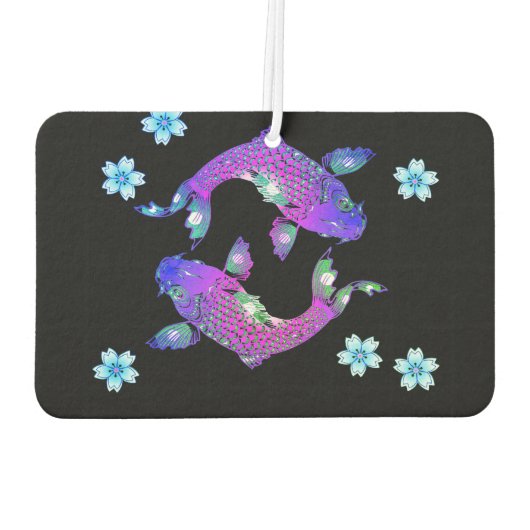 コイ魚オリエンタル紫黒 カーエアーフレッシュナー (裏面)