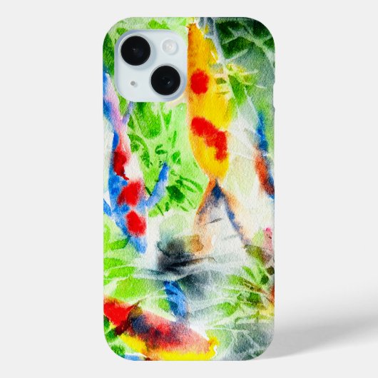コイ魚カラフル水彩画 Case-Mate iPhoneケース (裏面)