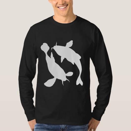 コイ魚シルエット Tシャツ (正面)