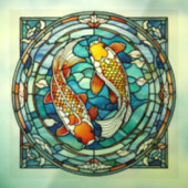 コイ魚ステンドグラス日本のアザンフィッシュ ウィンドウサイン (シート3)