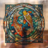 コイ魚ステンドグラス日本のアザンフィッシュ ウィンドウサイン (シート2)