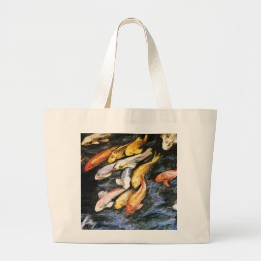 コイ魚バッグ ラージトートバッグ (正面)