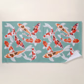 コイ魚ビーチタオル ビーチタオル (正面)