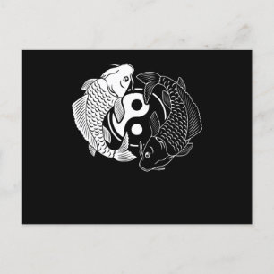 コイ魚ヴィンテージおもしろい日本のレトロ魚鯉 ポストカード