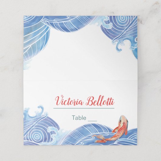 コイ魚座座席表 プレイスカード (外部開封)