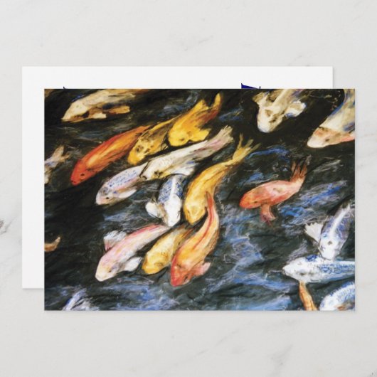 コイ魚招待状 招待状 (正面/裏面)