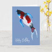 コイ魚水彩素晴らし術 カード (黄色い花)