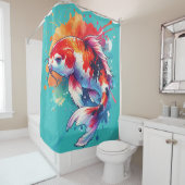 コイ魚水彩 シャワーカーテン (インサイチュ)