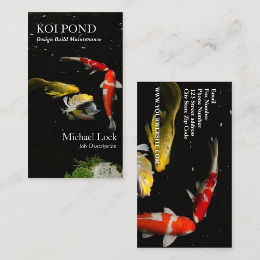 ©コイ魚池デザイン構築保守 名刺 (正面/裏面)