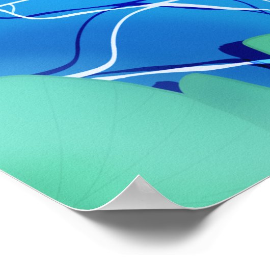 コイ魚池ポスター ポスター (角)