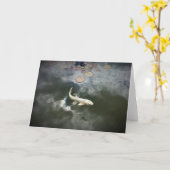 コイ魚池 カード (黄色い花)