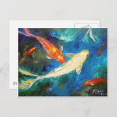 コイ魚池 ポストカード (正面/裏面)