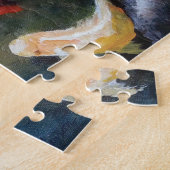 コイ魚池、抽象芸術、油絵プリント ジグソーパズル (側面)