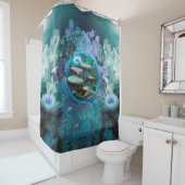 コイ魚石英結晶川 シャワーカーテン (インサイチュ)