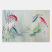 コイ魚竹梅 ラッピングペーパーシート (正面)