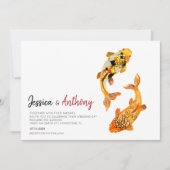 コイ魚結婚式招待状 招待状 (正面)