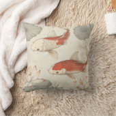 コイ魚蓮日本の枕 クッション (ブランケット)