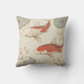 コイ魚蓮日本の枕 クッション (裏面)