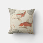 コイ魚蓮日本の枕 クッション (正面)