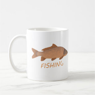 コイ魚釣り コーヒーマグカップ