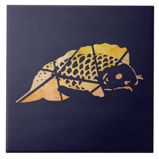 コイ魚陶瓦 タイル (正面)