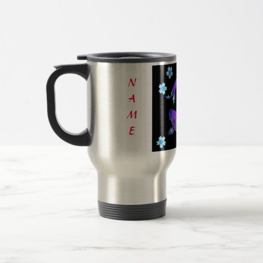 コイ魚類名前をカスタムするタンブラー トラベルマグ (左)