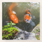 コイ魚 ガラスコースター (正面)