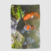 コイ魚 ゴルフタオル (正面)