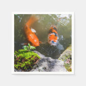 コイ魚 スタンダードカクテルナプキン (正面)