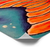 「コイ魚」タトゥースタイルアートポスタープリント ポスター (角)